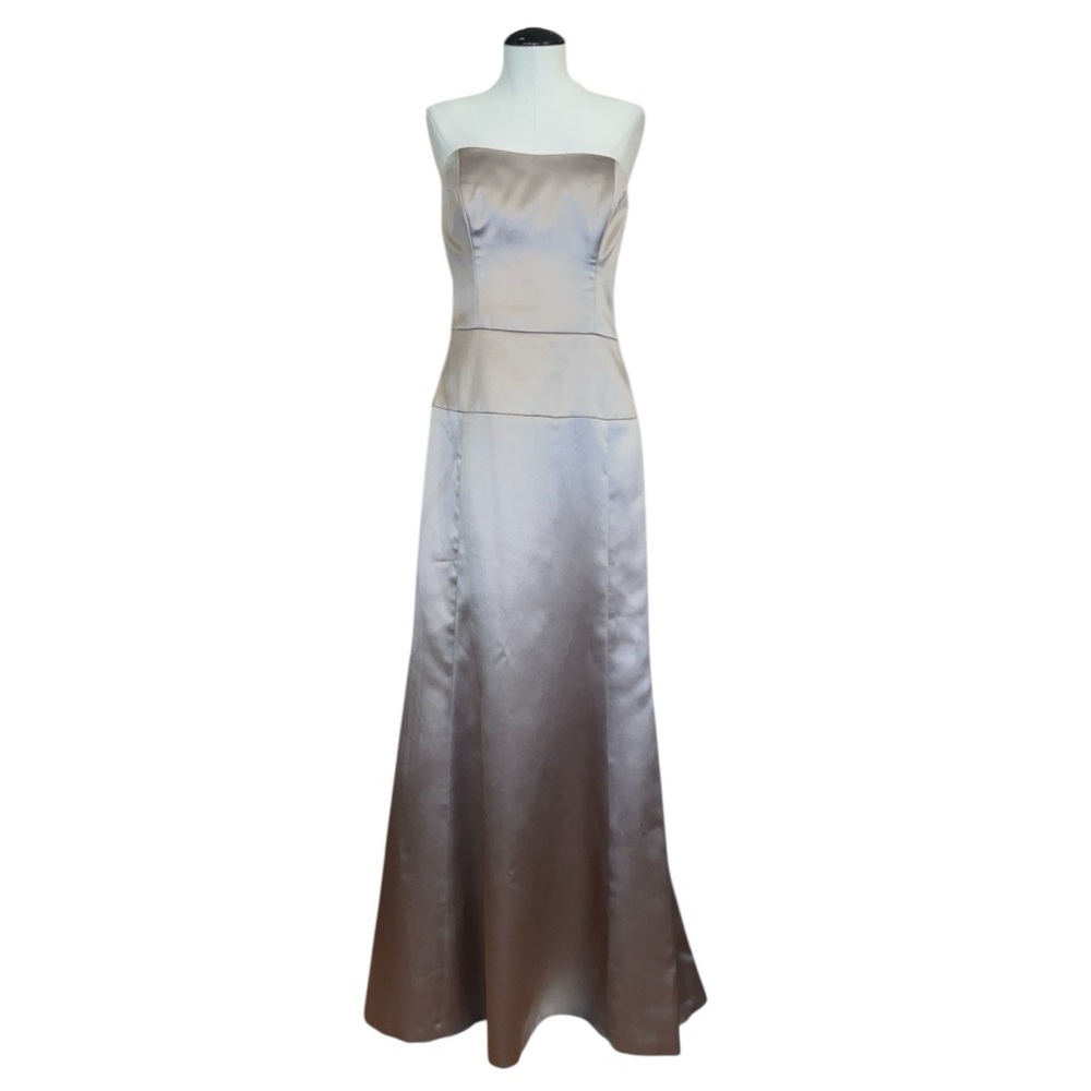 Nicole Miller formal dress size 6 gown wedding regal prom taupe fairy elegant